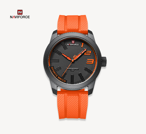 ساعت مچی مردانه سیلیکونی نیوی فورس مدل naviforce 9202 - نارنجی