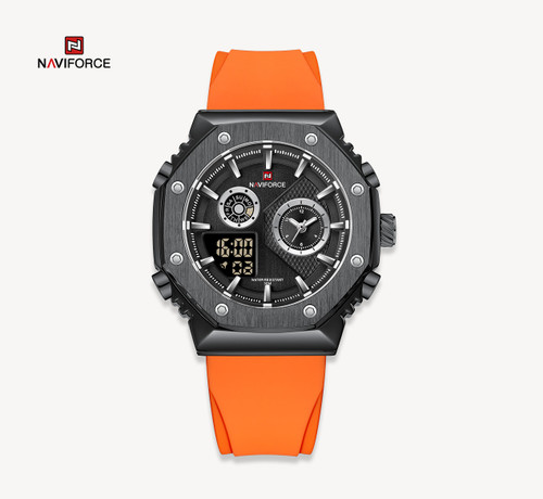 ساعت مچی مردانه نیوی فورس مدل naviforce 9216 - نارنجی
