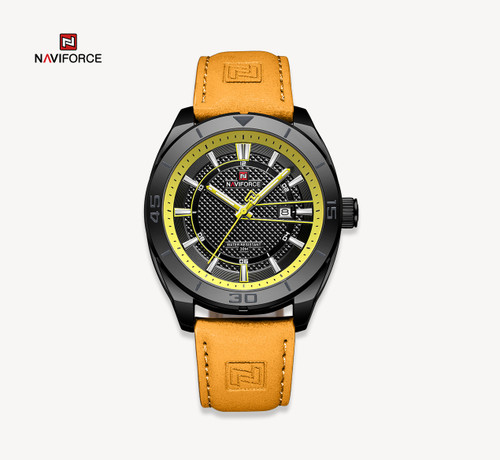 ساعت مچی مردانه نیوی فورس مدل naviforce 9209 - زرد